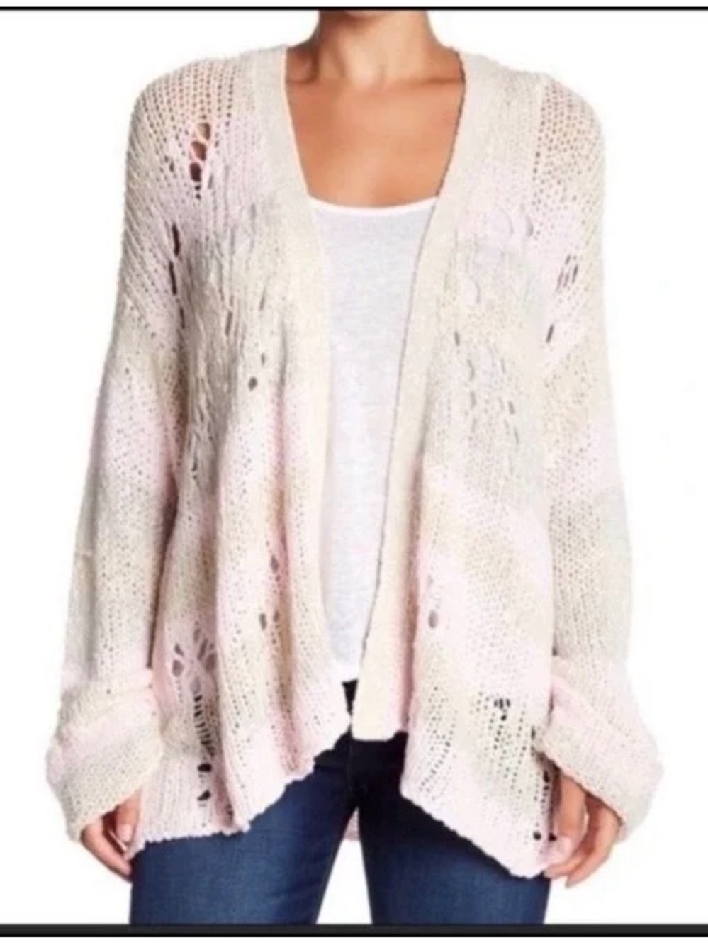 Beautiful Wild Fox Distressed Knitt Cardigan Wrap. - Picture 2 of 5